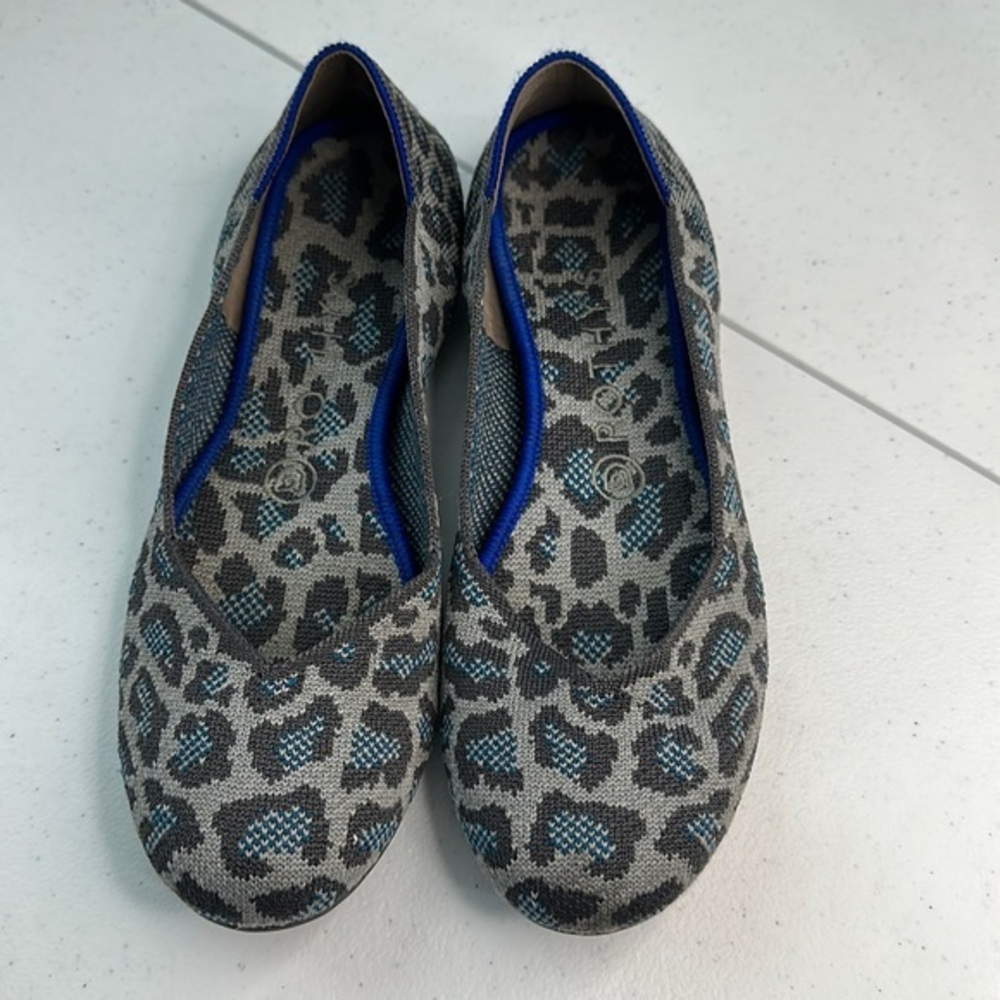 Rothy's Leopard Round‎ Toe Flats Shoes
